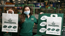 The paper bags cost the same as the plastic 'bags for life' and boast similar strength and capacity. Image: Morrisons